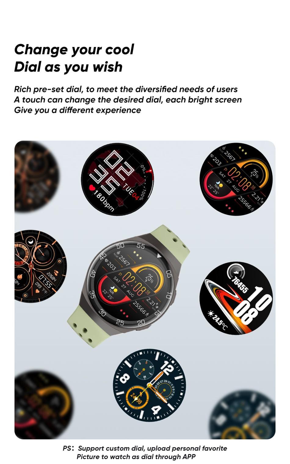 2021 New 1.28-inch Full Color Touch Screen Sport Smartwatch Men Women Fitness Tracker Waterproof Smart Watch For Huawei Xiaomi