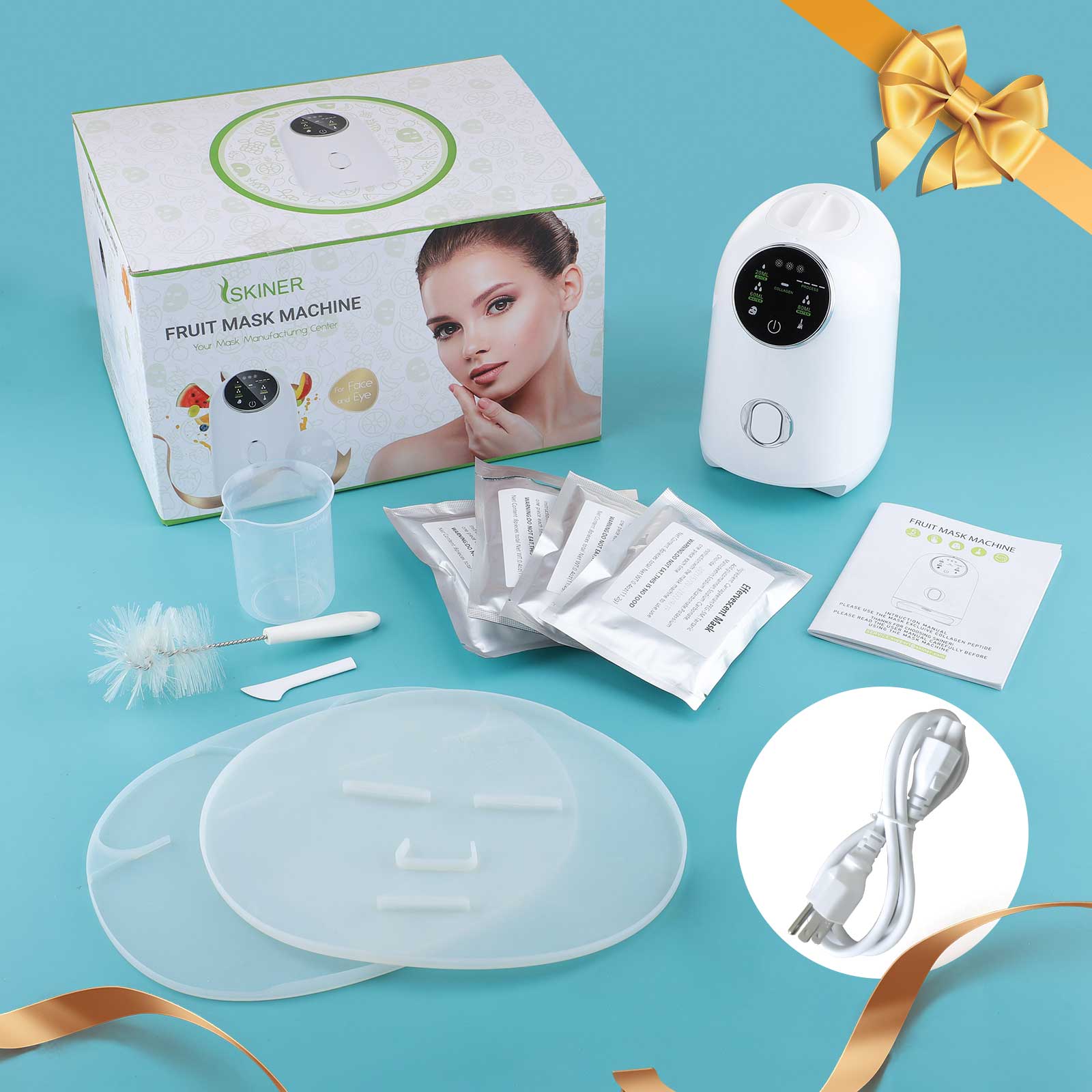 Face Mask Maker Machine DIY Facial Treatment Fruit Natural Vegetable Collagen Beauty Salon SPA Smart Touch Screen Mask Devic