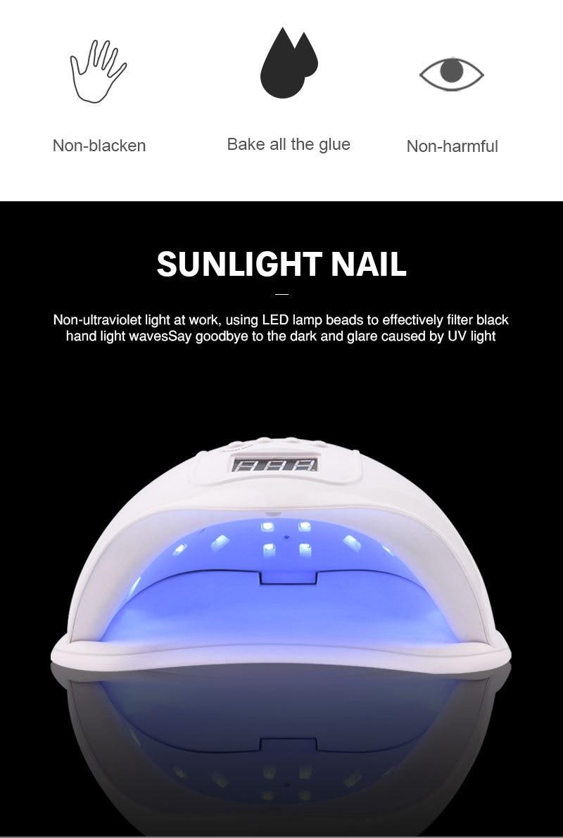 48W Smart Phototherapy Nail-Making Machine Nail Polish Glue Baking Lamp Nail Care Beauty Household Nail Make Up Care Equipment