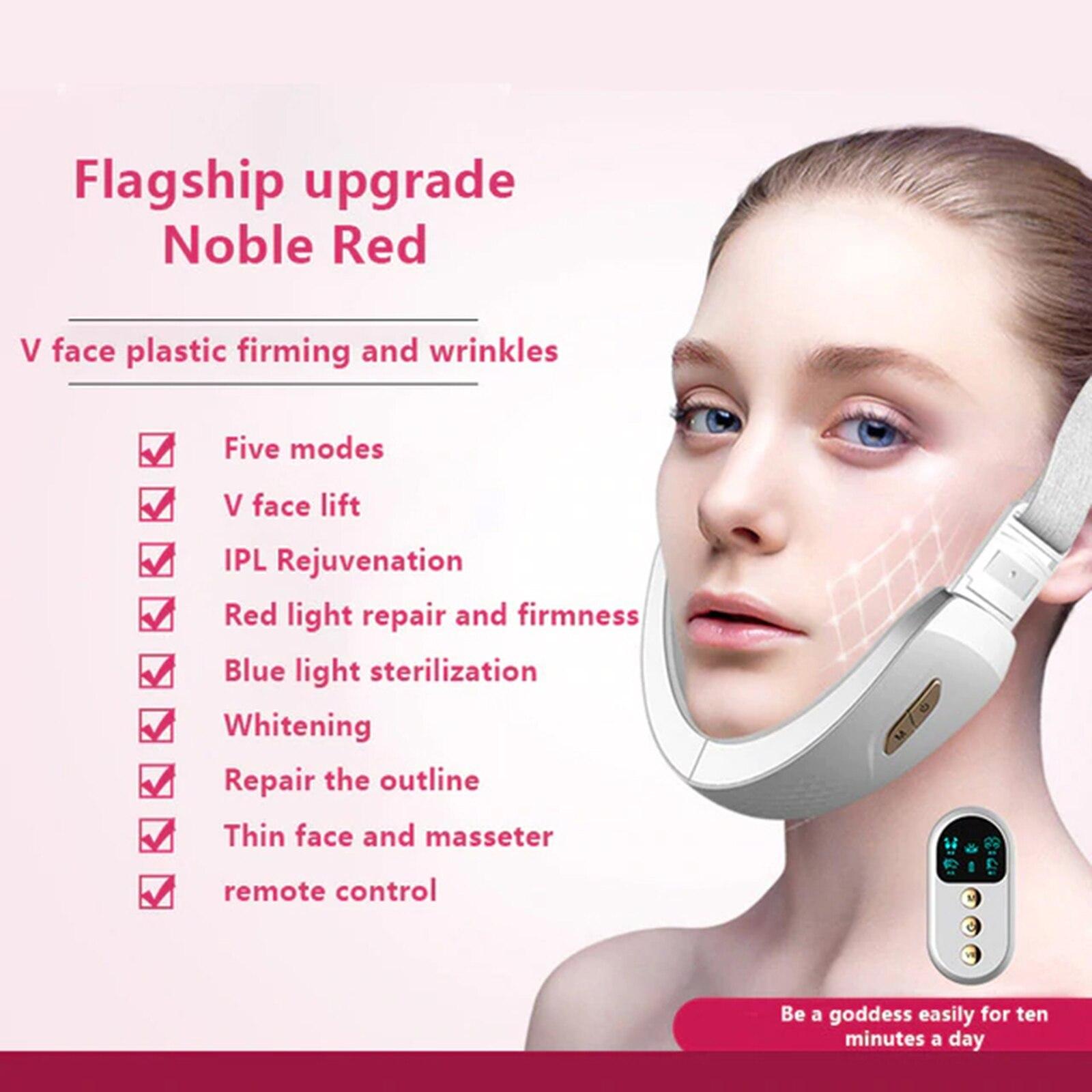 Vibration Massage Jawline Shaper Smart Remote Control Bluetooth Face Chin Slimming Device CJ