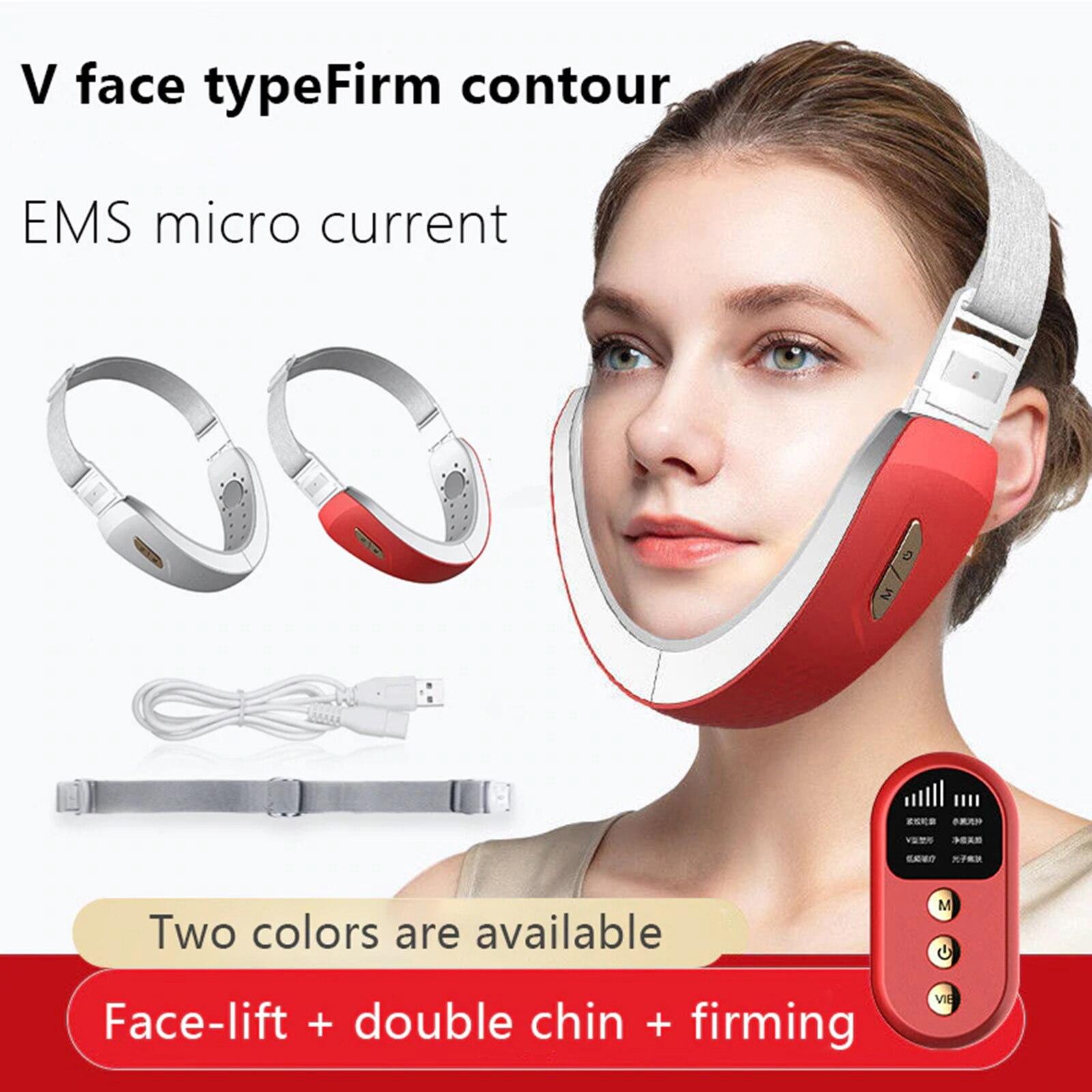 Vibration Massage Jawline Shaper Smart Remote Control Bluetooth Face Chin Slimming Device CJ