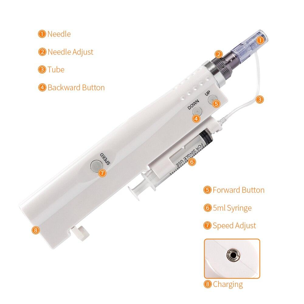 2 in 1 Water Mesotherapy Injector Gun Portable Smart Injector Pen Vital Acid injection microneedle reduce sagging skin Device
