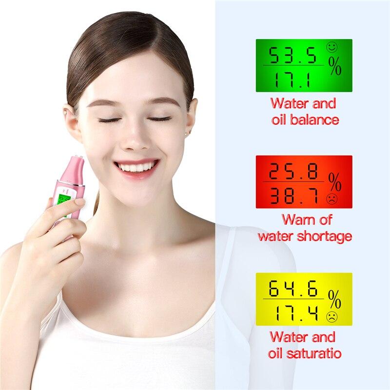 Digital Skin Metal Analyzer Body Face Oil Water Tester Skin Moisture Meter Tools Portable Smart Professional Aesthetic Equipment