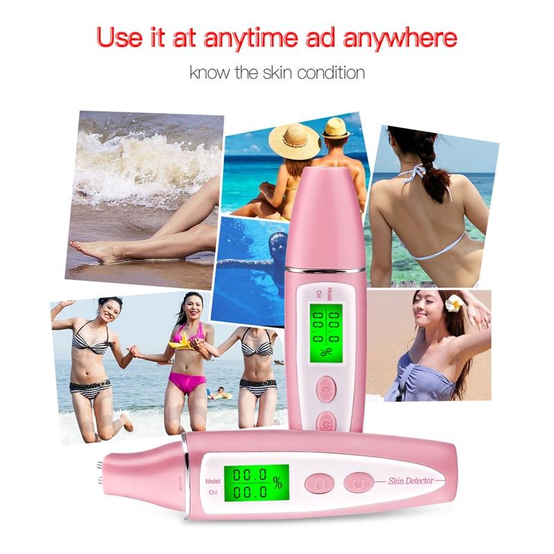 Digital Skin Metal Analyzer Body Face Oil Water Tester Skin Moisture Meter Tools Portable Smart Professional Aesthetic Equipment