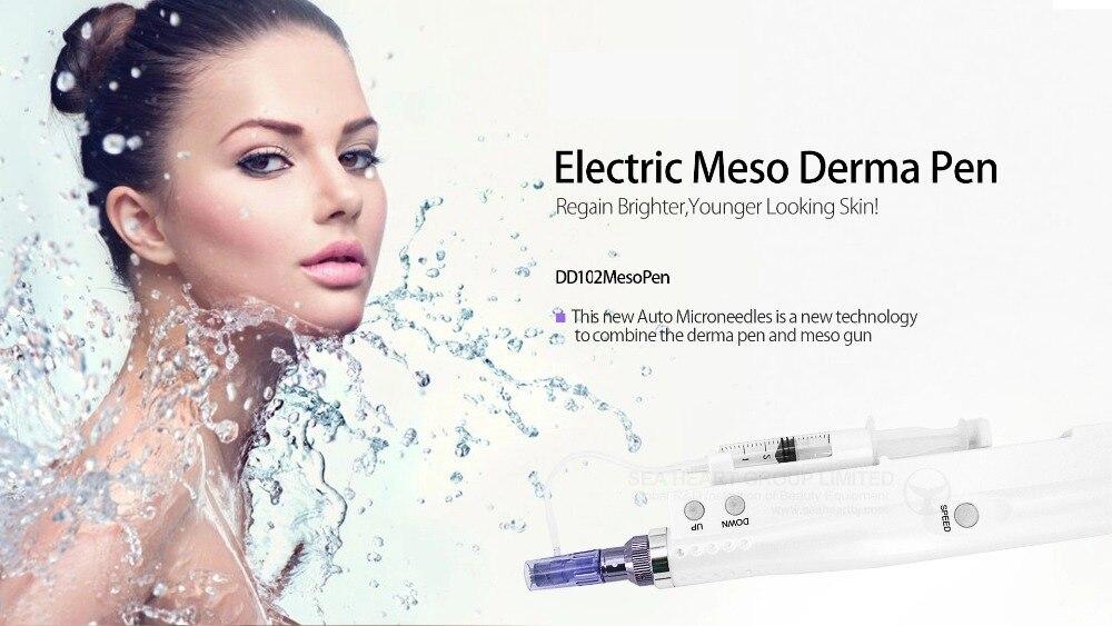 2 in 1 Hydra Injector Derma Pen Mesotherapy Microneedle Mesogun, Portable Smart Injector Pen Facial Treatment Machine