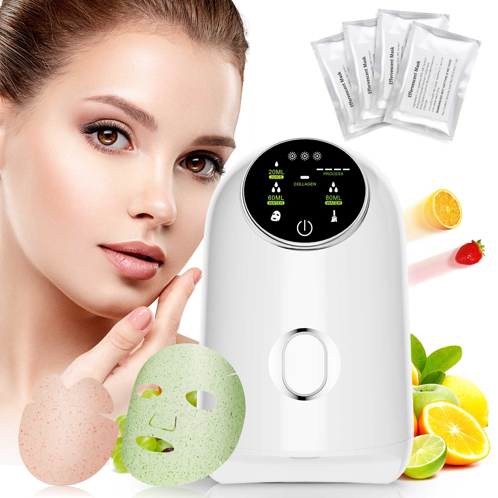 Face Mask Maker Machine DIY Facial Treatment Fruit Natural Vegetable Collagen Beauty Salon SPA Smart Touch Screen Mask Device