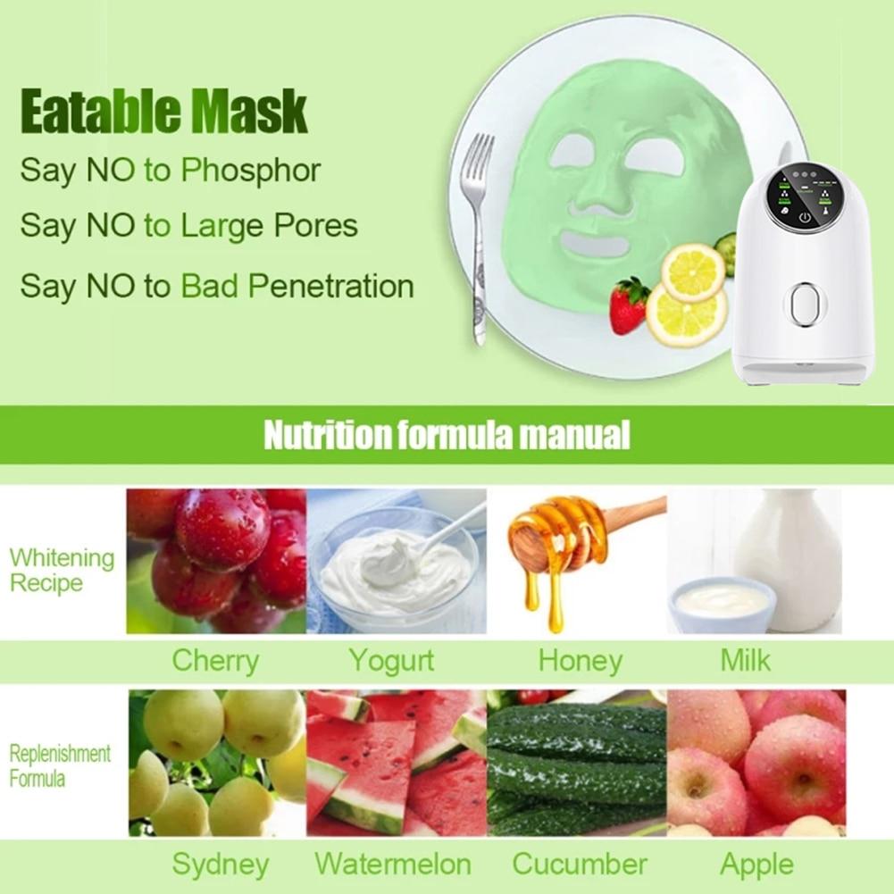 Auto Fruit Face Mask Maker DIY Facial Mask Machine Smart Touch Face Mask Device Facial SPA +2pcs Eye Patch Mold Skin Care Beauty