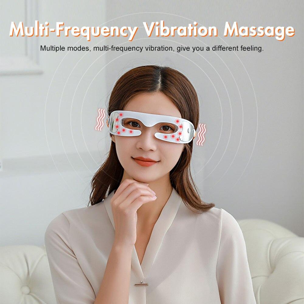 Electric Eye Massager Massage Smart Glasses Vibrators Pressure Therapy Wrinkle Hot Compress Fatigue Relieve Massager Vibratore