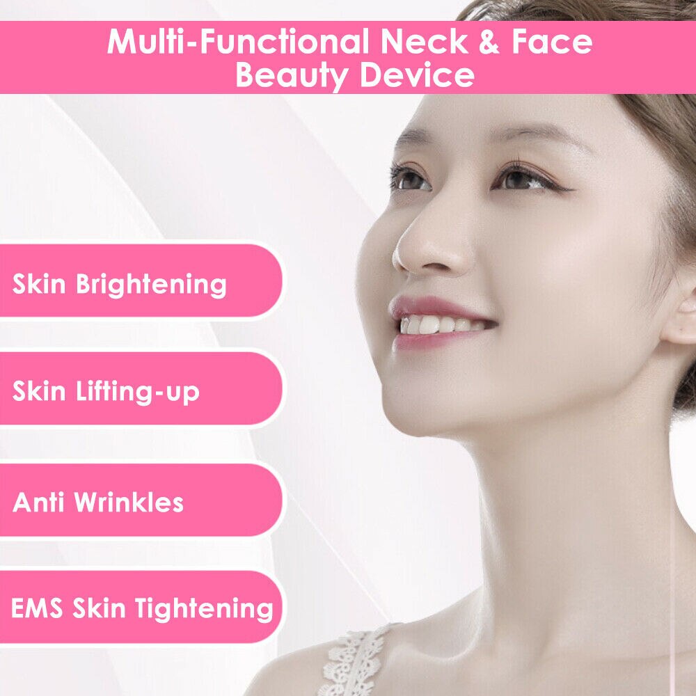 Smart Neck Beauty Massager LED Photon Therapy EMS Heating Face Lifting Vibration Skin Tighten Anti-Wrinkle Remove Device New