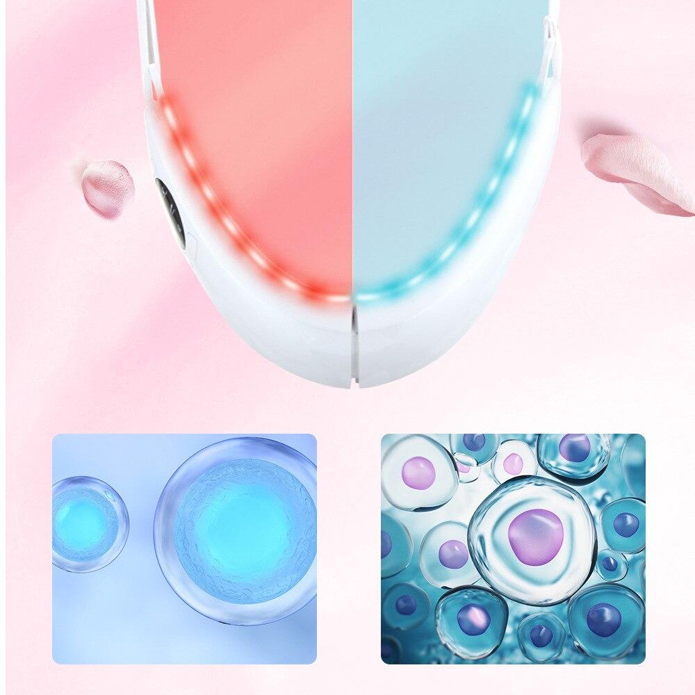Smart Electric Fold Able Facial Slimming Strap Photon Skin Rejuvenation Wrinkle Double Chin Remover Vibration Beauty Instrument