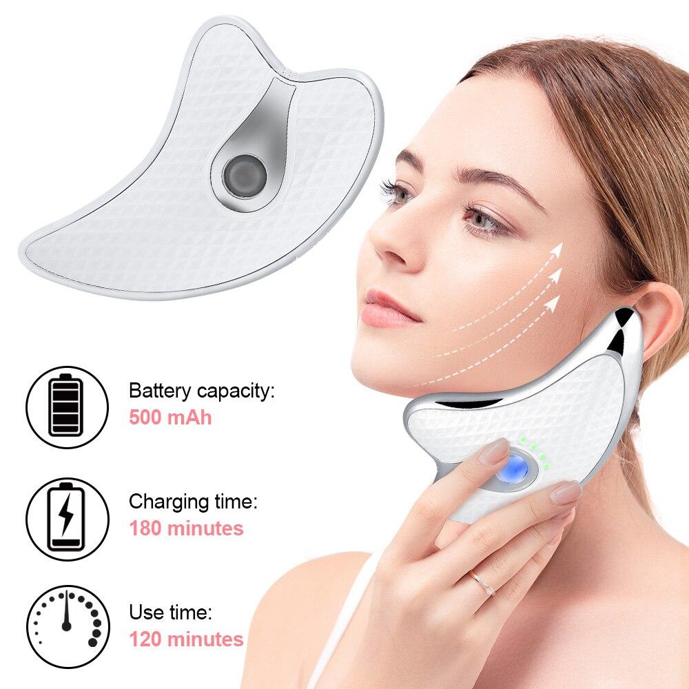 Micro Current Guasha Scraping Facial Beauty Massager Skin Lifting Smart Scraping Neck Device Face Thin Wrinkles Lift Massage