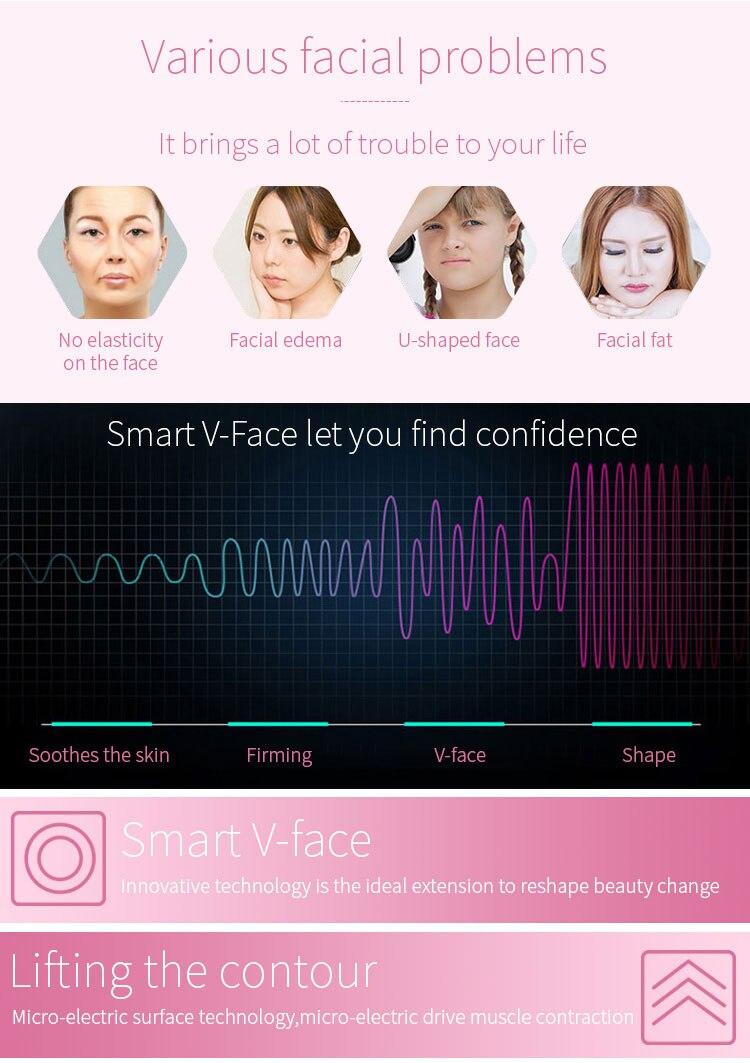 Anti-aging V-type Slimming Lifting Firming Facial Instrument Masseter Mask EMS Facial Lifter Smart Face-lifting Device Face Care