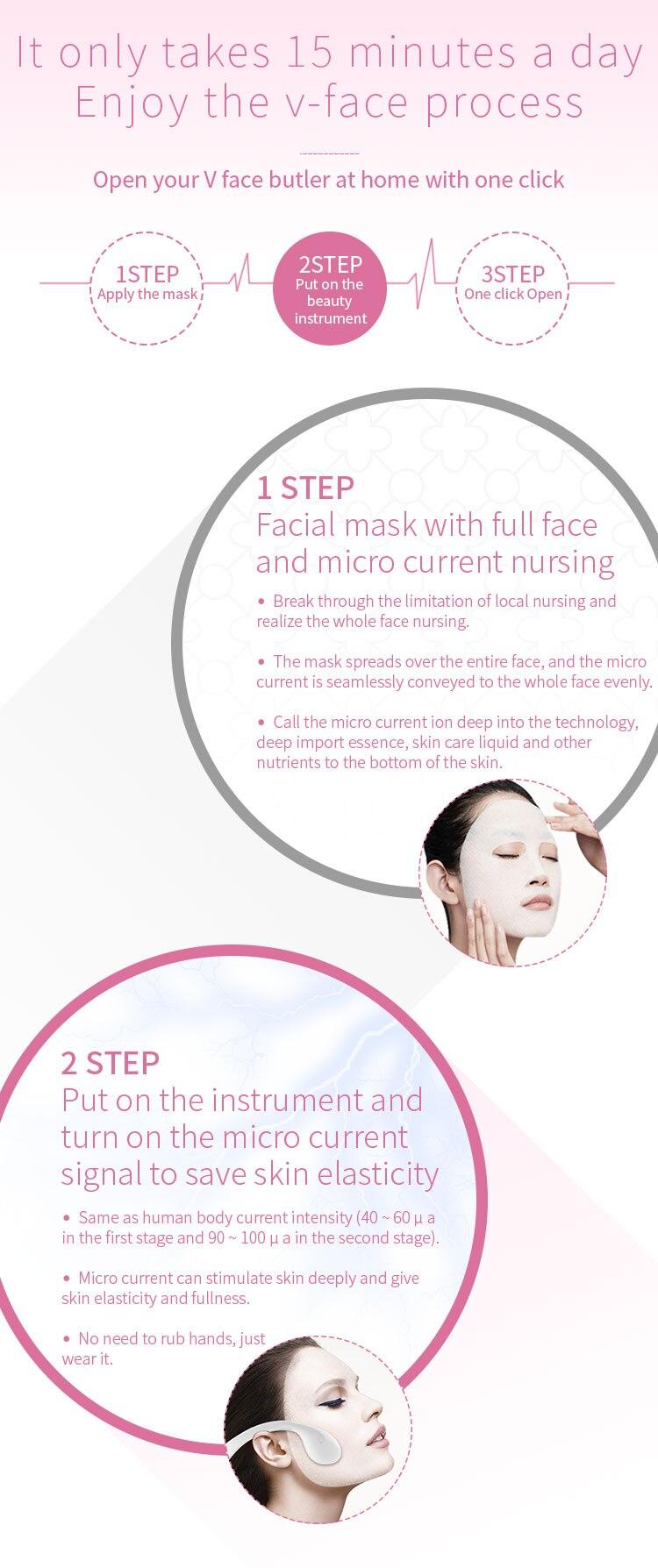 Anti-aging V-type Slimming Lifting Firming Facial Instrument Masseter Mask EMS Facial Lifter Smart Face-lifting Device Face Care