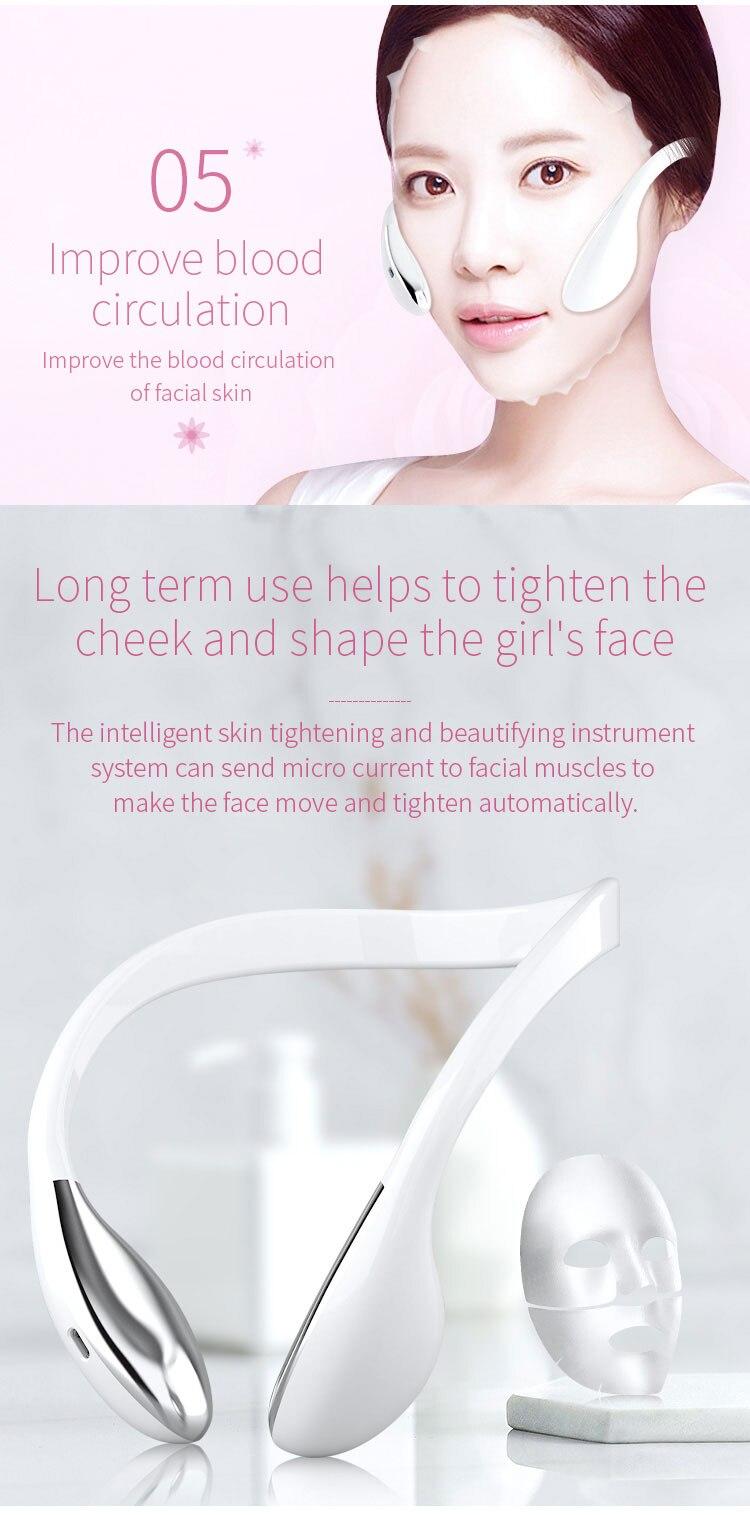 Anti-aging V-type Slimming Lifting Firming Facial Instrument Masseter Mask EMS Facial Lifter Smart Face-lifting Device Face Care