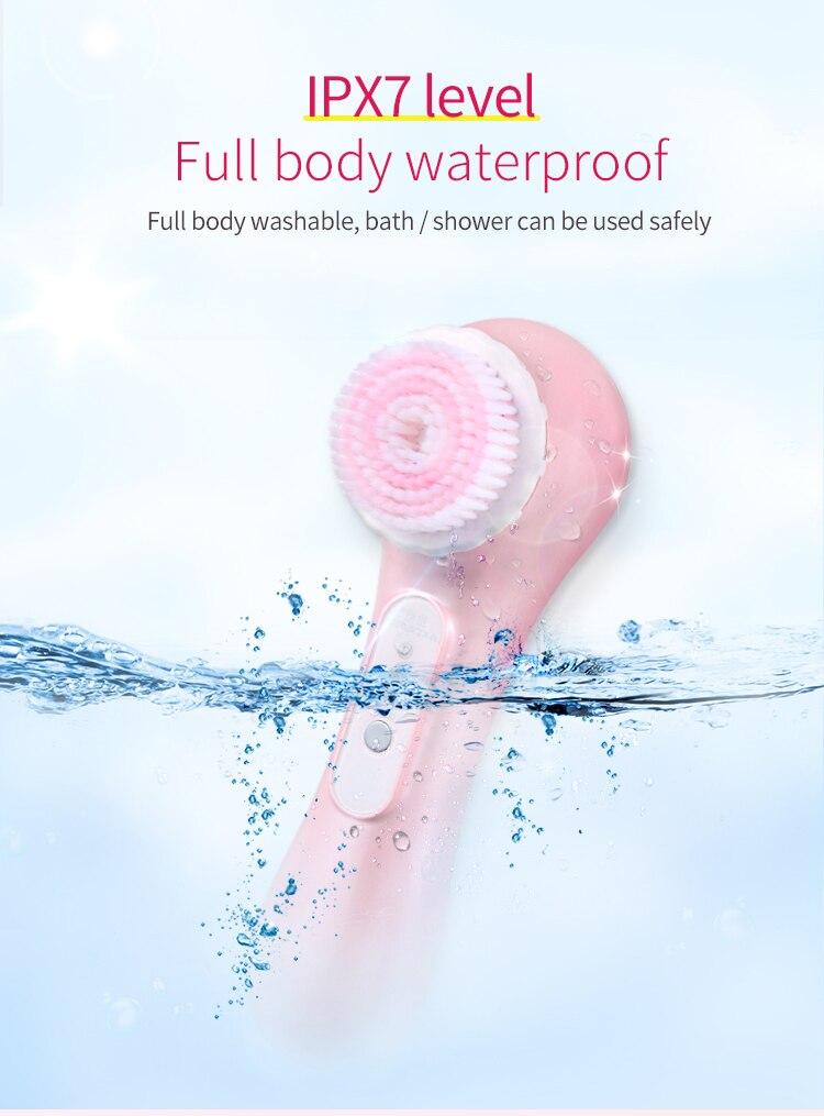 Cleansing brush [New in 2021] Rechargeable face rotating brush Two-way rotating smart timer Waterproof exfoliating face wash