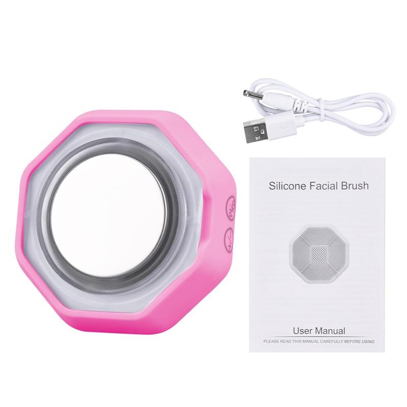 CkeyiN Electric Facial Cleansing Brush Smart Mask Treatment LED Light Sonic Vibration Silicone Face Brush Massager Beauty Spa