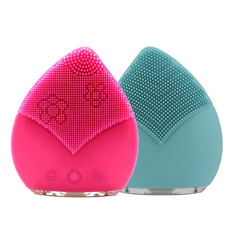 Electric Silicone Facial Cleansing Brush Sonic Vibration Massage USB Rechargeable Smart Ultrasonic Face Cleaner Beauty Tool