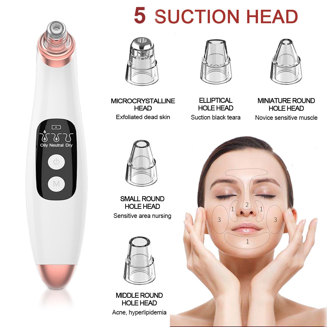 Smart WIFI Visual Electric Blackhead Remover Vacuum Suction Pore Cleaner Built-in 20X 5.0MP Camera Acne Removal Cleaning Tool