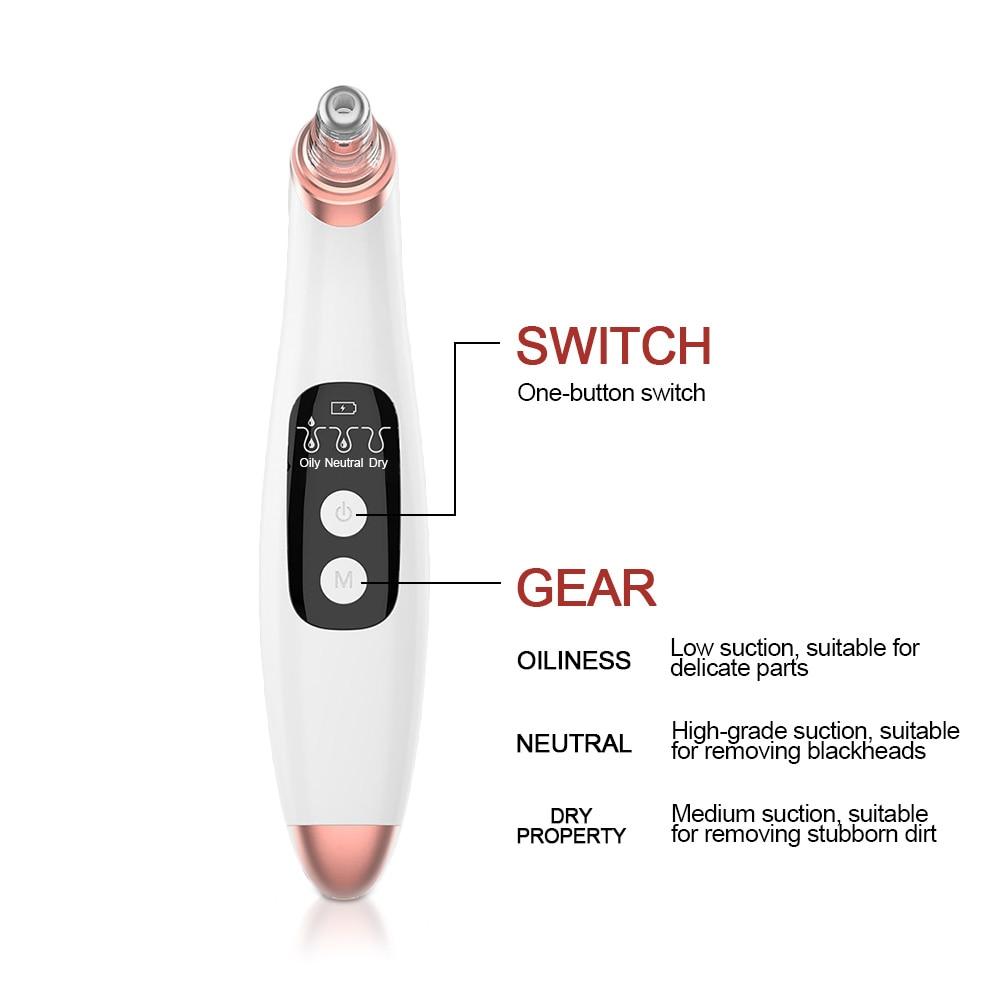 Smart WIFI Visual Electric Blackhead Remover Vacuum Suction Pore Cleaner Built-in 20X 5.0MP Camera Acne Removal Cleaning Tool