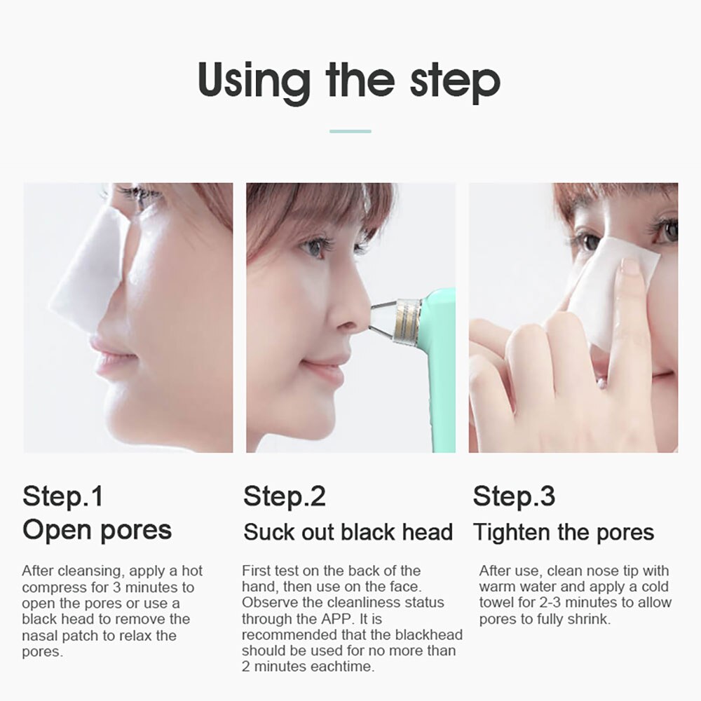2021 New Blackhead Remover Vacuum Pore Cleaner Tool Visual Smart WIFI Blackhead Cleaner Pore Cleaner HD Camera Acne Removal Tool