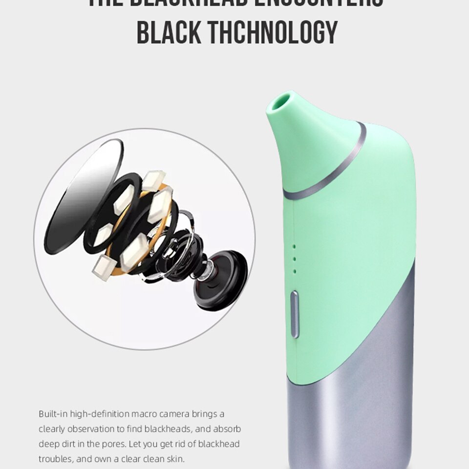 KOLI Arrival Smart WIFI Visual Blackhead Remover Vacuum Suction Pore Cleaner Builtin 20X 5.0MP Camera Acne Removal Cleaning Tool