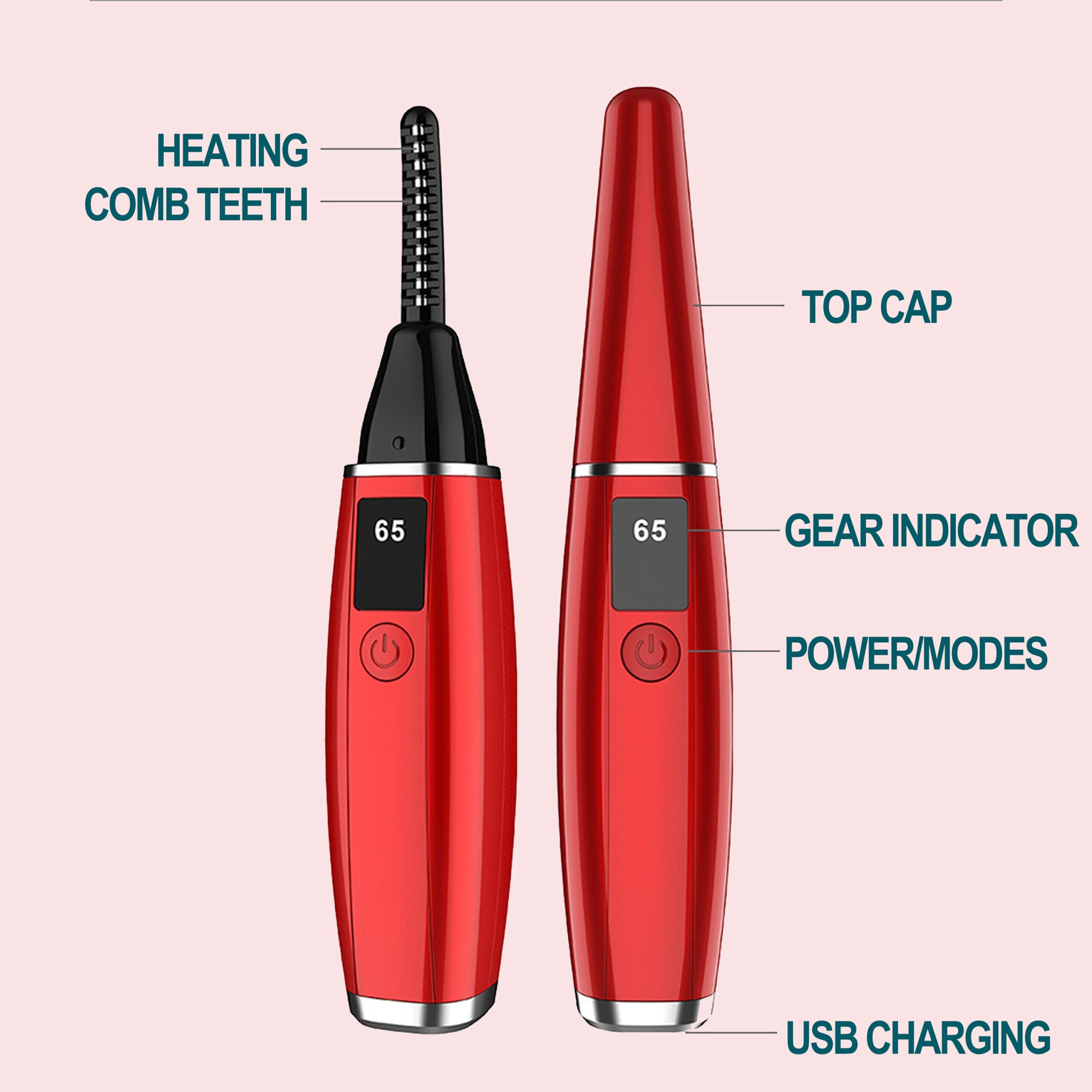 New Smart Temperature Control Electric Eyelash Curler, Safety Heated with LCD Display, USB Charge Portable Long Lasting