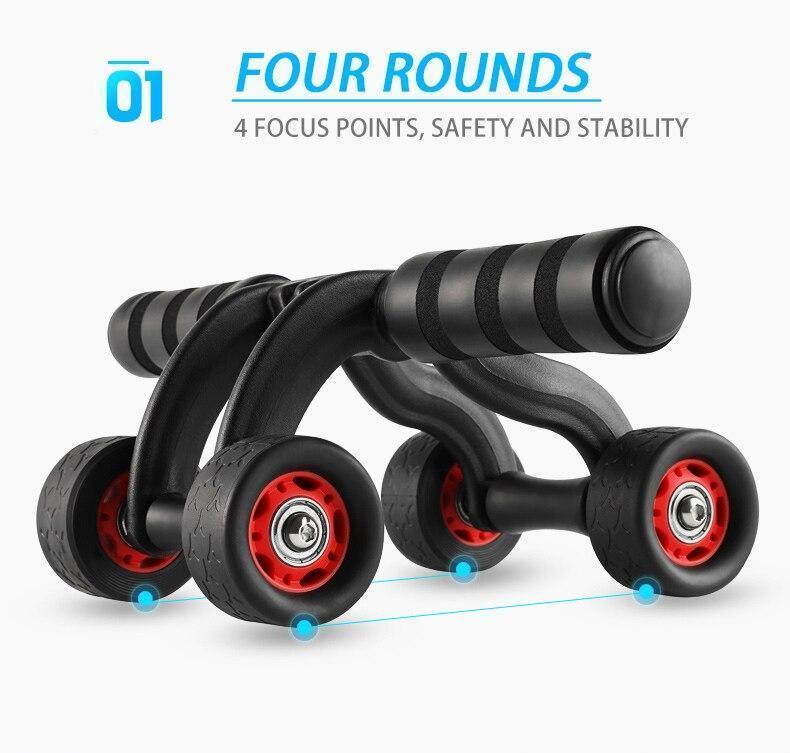 Abdominal Wheels Abdominal Muscles Training Roller Ab Wheel with Mat Bodybuilding Fitness Gym Equipment Core Exercise At Home