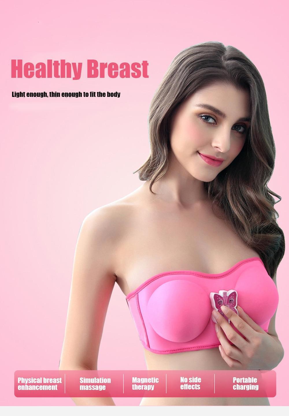 USB Electric Bra Massager breast enlarging bra Beauty Chest Breast Sagging Infrared Hyperplasia Tourmaline Massage Vibration Bra