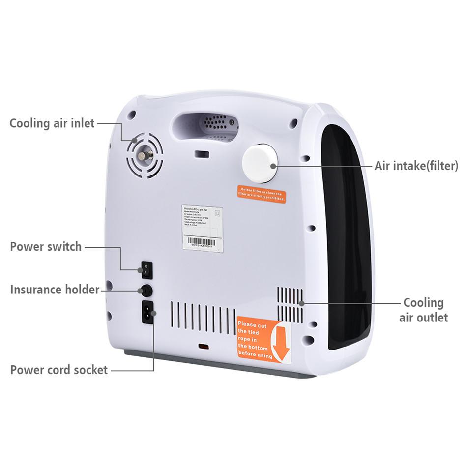AUPORO 1-6L/Min Oxygen Making Machine Oxygen Concentrator For Home Travel Use Air Purifiers 220/110V
