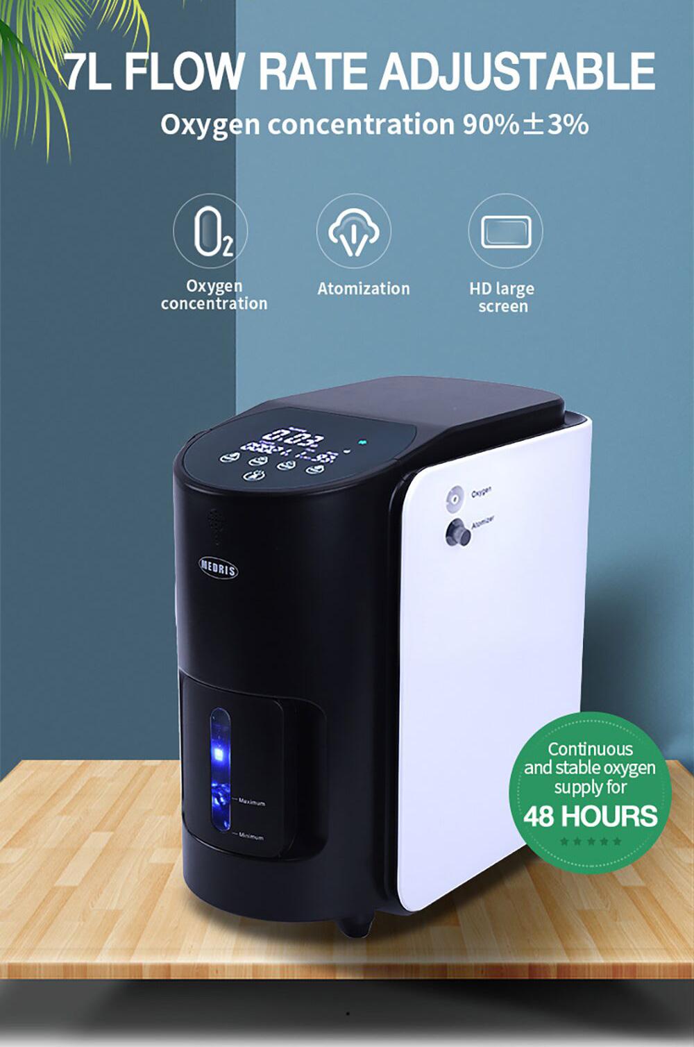 1-7L/min Adjustable Portable Oxygen Making Machine Oxygen Concentrator Machine Generator Without Battery Air Purifier 220V/110V