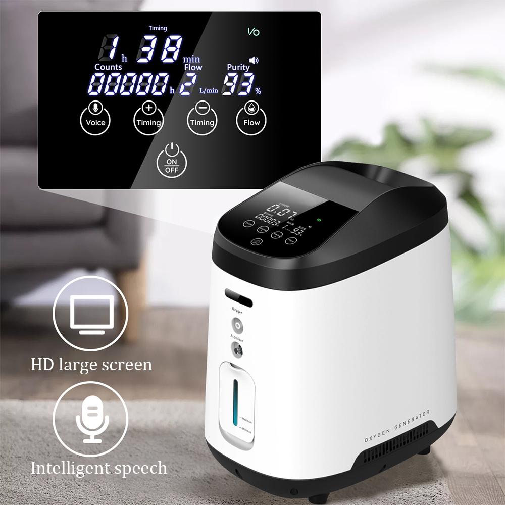 220V/110V 2-9L/min Adjustable Oxygen Concentrator Machine Generator Portable Oxygen Making Machine Without Battery Air Purifier