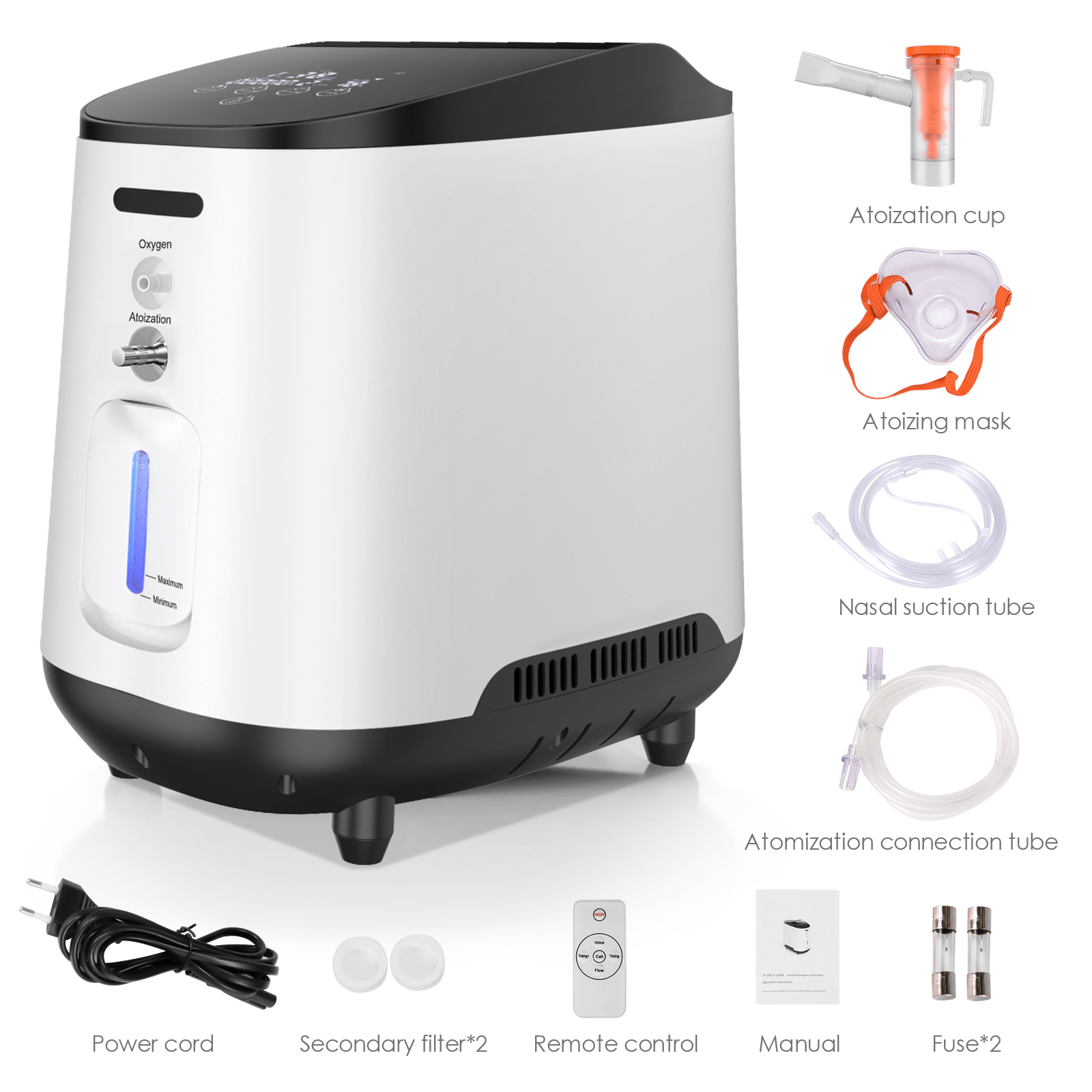 VARON Machine Oxygene Machine 3L/min Home Car Use 32.5%±2.5 Portable O2 concentrator Oxygenn With Battery