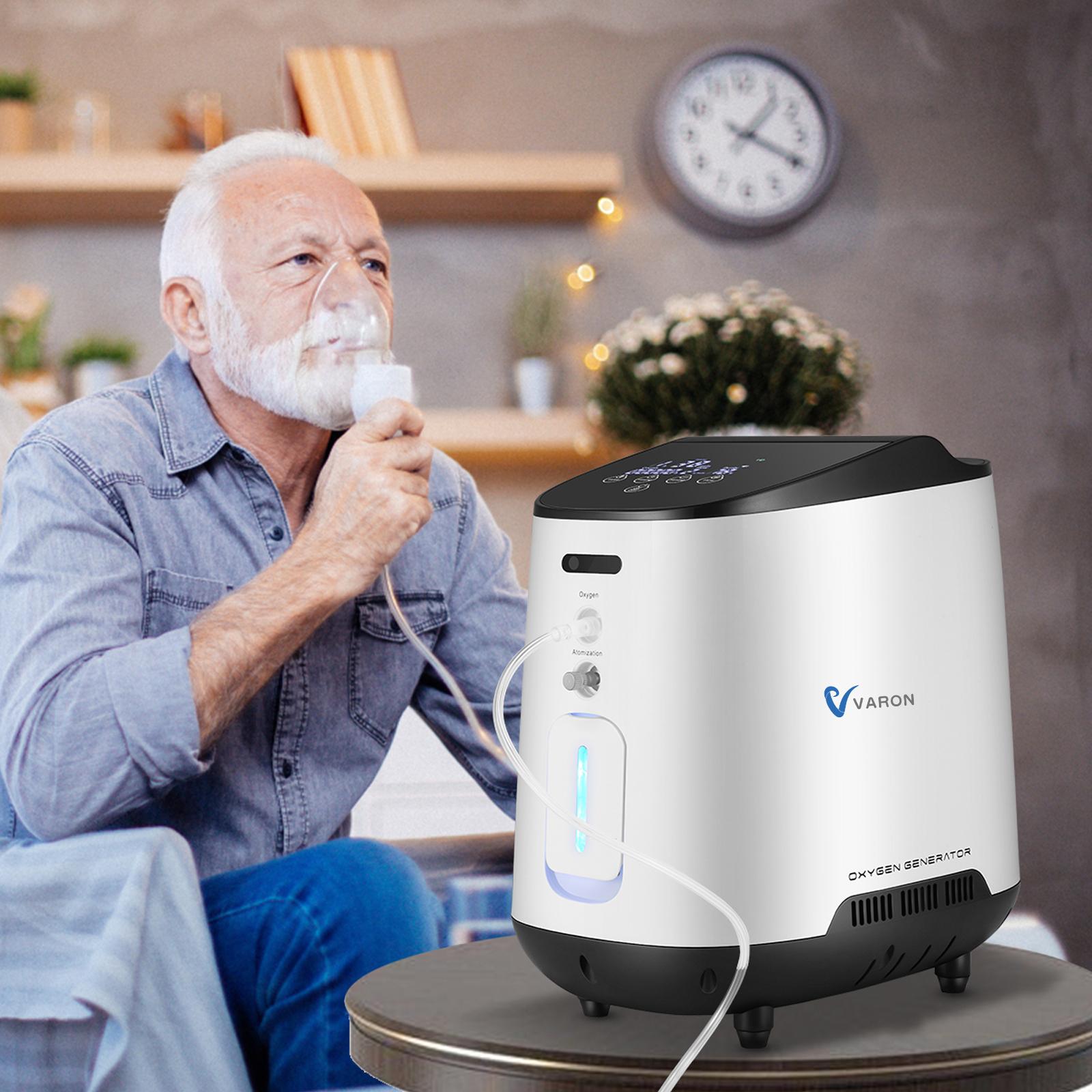 VARON 1-7L/Min Home Oxygen Concentrator Generator Adjustable Oxygene Making Machine Care Oxygen Generating Machine