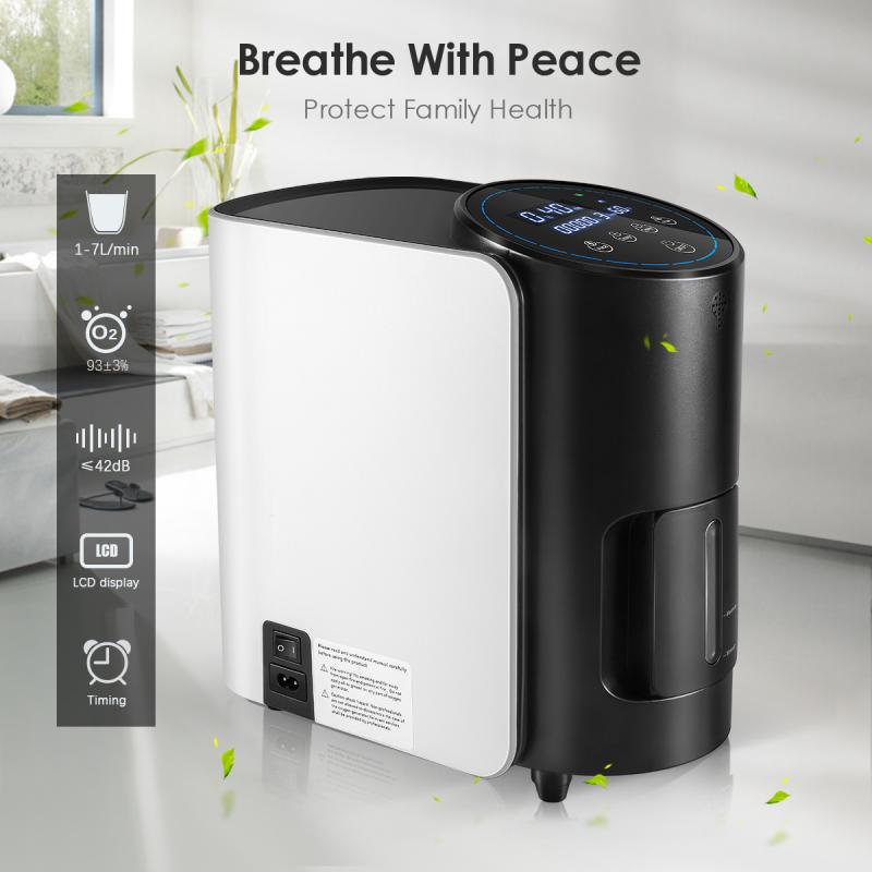 VARON Portable Mini Oxygen Concentrator 93% concentration 5L Pulse Flow Oxygent Concentrator for Home Use Oxygen Making Machine