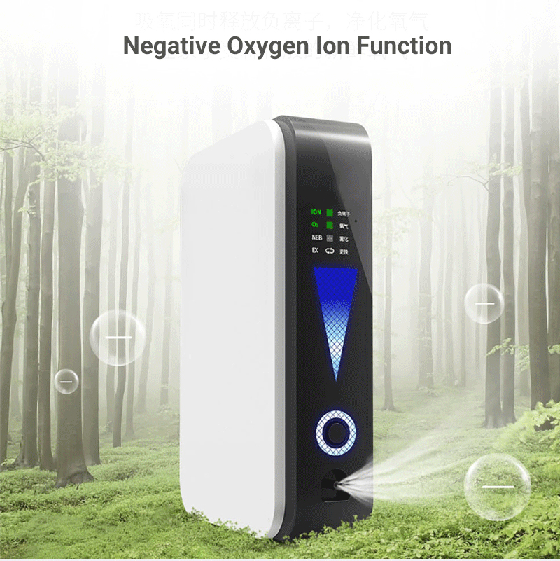 1L/min Portable Oxygen Concentrator Generator Household Atomizer Oxygen Inhaler Portable Negative Ion Oxygen Machine For Car