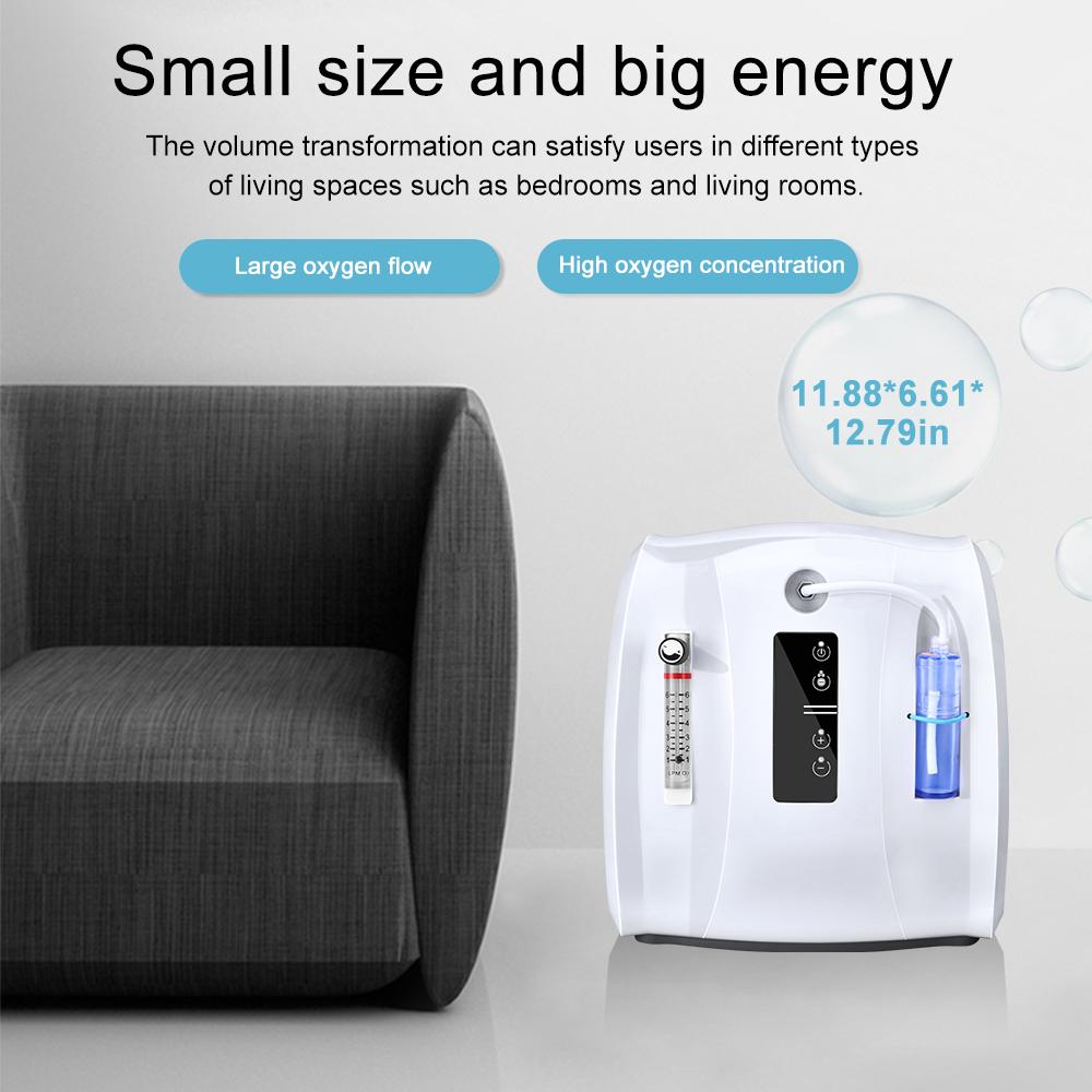 AUPORO Oxygen Concentrator 1-6L/min Adjustable Portable Oxygen Machine Use Air Purifiers For Home Travel Oxygene Concentrator