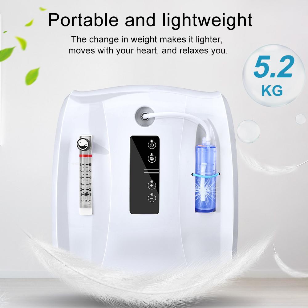 AUPORO Oxygen Concentrator 1-6L/min Adjustable Portable Oxygen Machine Use Air Purifiers For Home Travel Oxygene Concentrator