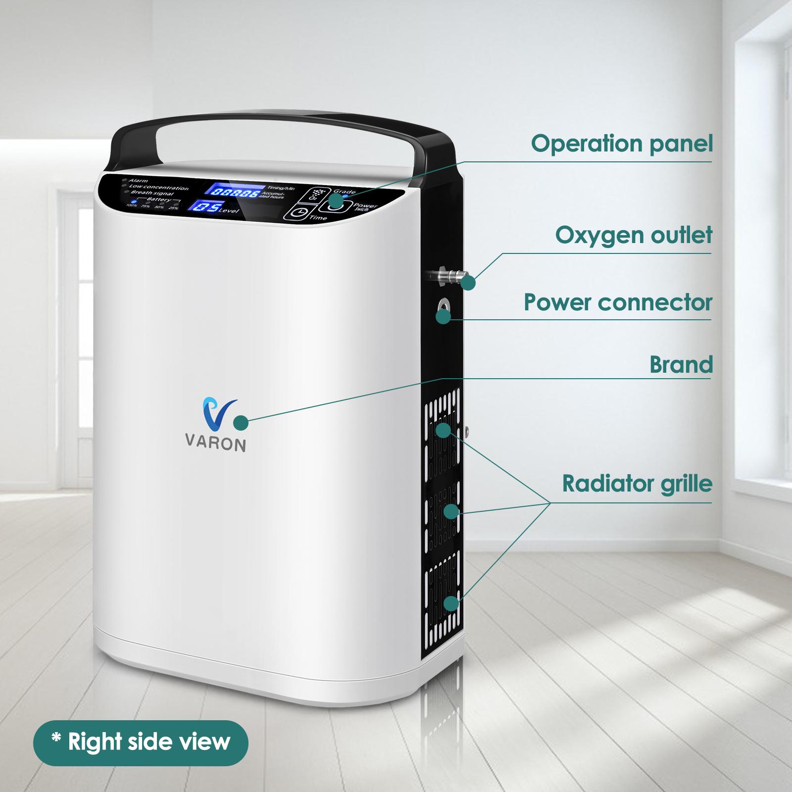 VARON 5L Oxygen Concentrator for Home and Car Use Portable 5L Pulse Flow Oxygen Concentrator Generator Machine