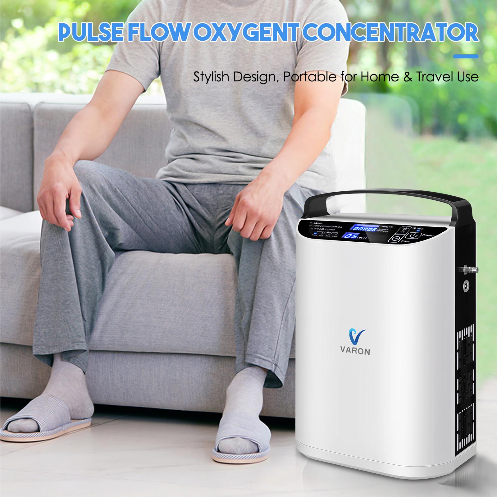 Portable 5L Pulse Flow Oxygent Concentrator Pulse Flow Oxygen Making Machine Without Battery 48 Hours Oxygen Supply 110V/220V